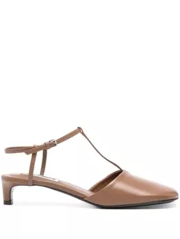 Jil Sander туфли с квадратным носком, коричневый