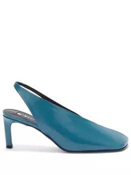 Jil Sander туфли с ремешком на пятке, синий