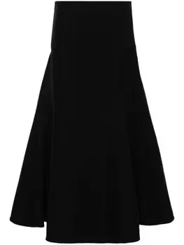Jil Sander твиловая юбка, черный