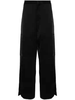 Jil Sander твиловые брюки прямого кроя, черный