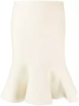 Jil Sander юбка из смесового кашемира, нейтральный цвет