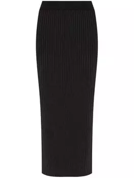 Jil Sander юбка-карандаш из трикотажного полотна, черный