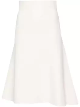 Jil Sander юбка миди А-силуэта, белый