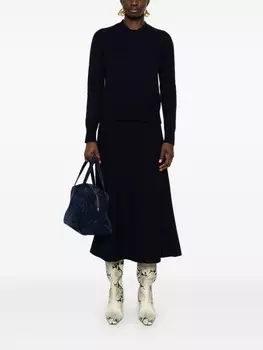 Jil Sander юбка миди А-силуэта, синий