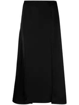 Jil Sander юбка миди асимметричного кроя, черный