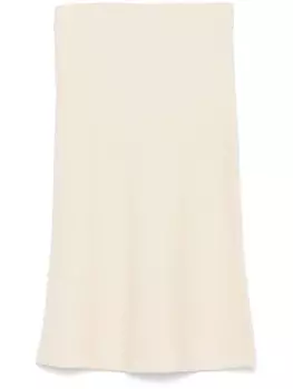 Jil Sander юбка миди из вареной шерсти, нейтральный цвет