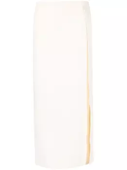 Jil Sander юбка миди с запахом, нейтральный цвет