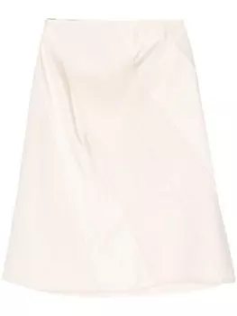 Jil Sander юбка миди со вставками, нейтральный цвет