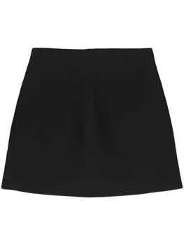 Jil Sander юбка миди в рубчик, черный