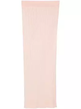 Jil Sander юбка миди в рубчик, розовый