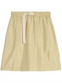 Jil Sander юбка мини с завышенной талией и пряжкой, желтый