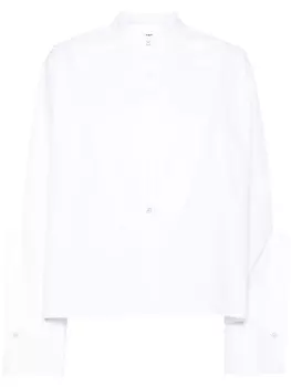 Jil Sander укороченная поплиновая рубашка, белый