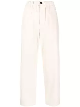 Jil Sander укороченные брюки прямого кроя, нейтральный цвет