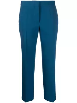 Jil Sander укороченные брюки строгого кроя, синий