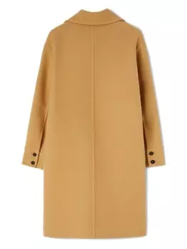 Jil Sander virgin wool single-breasted coat, коричневый