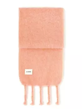 Jil Sander вязаный шарф, оранжевый