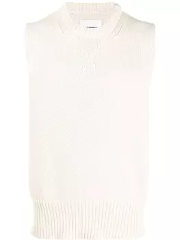 Jil Sander вязаный жилет, нейтральный цвет