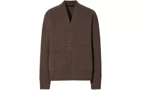 Jil Sander X FW20 Jil Sander Collaboration Series свитер мужской темно-коричневый Uniqlo, коричневый