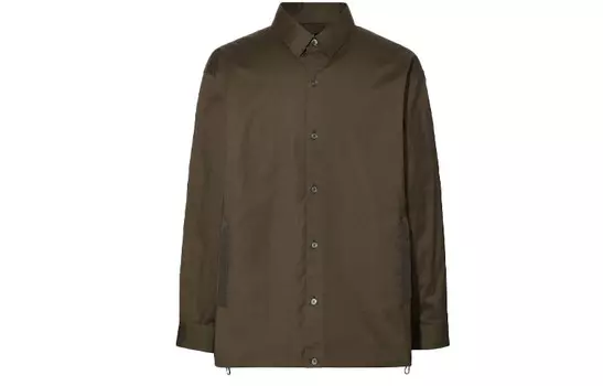 Jil Sander X FW20 Jil Sander Collaboration Series Рубашка мужская оливковая Uniqlo, оливковый