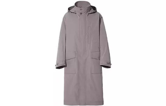 Длинный плащ Uniqlo +J Oversized Hooded, 04 серый
