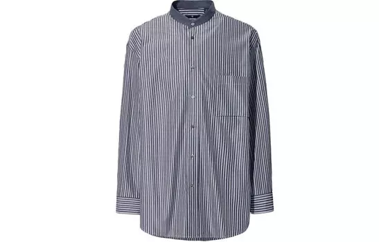 Jil Sander X FW20 Jil Sander Collaboration Series Рубашка мужская темно-синяя Uniqlo, темно-синий