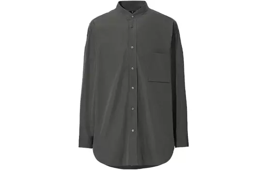 Jil Sander X FW20 Jil Sander Collaboration Series Рубашка мужская оливково-зеленая Uniqlo, оливково-зеленый