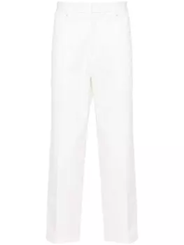 Jil Sander зауженные брюки карго из габардина, белый