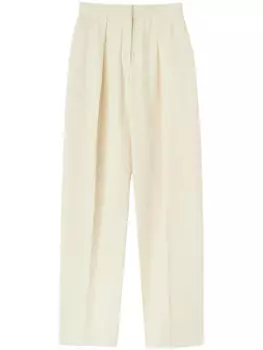 Jil Sander зауженные брюки с завышенной талией, серый