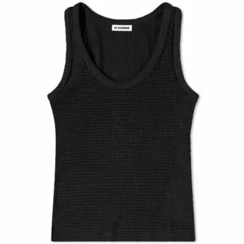 Jil Sander Жатый жилет, черный