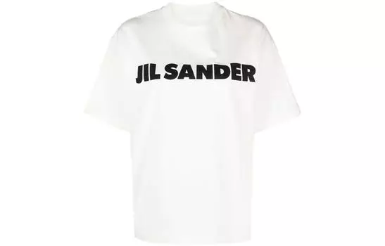Женская футболка Jil Sander Logo, кремовый