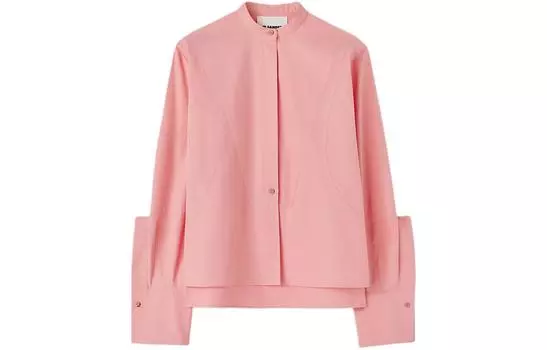 JIL SANDER Женская рубашка SS24 розового цвета