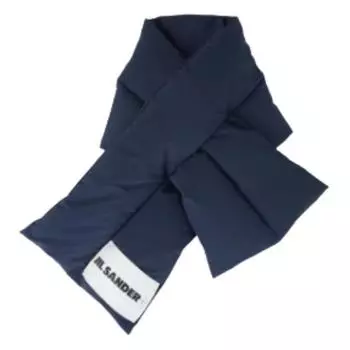 JIL SANDER Женский шарф из полиэстера, темно-синие