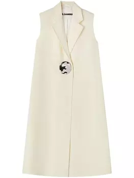Jil Sander жилет с пуговицей, белый