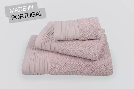 Jilda-tex Комплект полотенец премиум-класса с льняным эффектом, 100 % хлопок, разные размеры/цвета (розовый, 2 полотенца премиум-класса 50 x 100 см) Dero Textilien