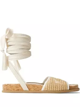 Jimmy Choo эспадрильи Gal с логотипом, нейтральный цвет