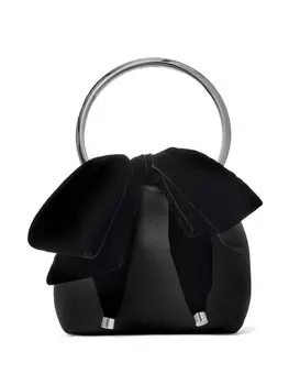 Jimmy Choo атласная сумка Bon Bon с бантом, черный