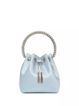 Jimmy Choo атласная сумка Bon Bon с кристаллами, синий