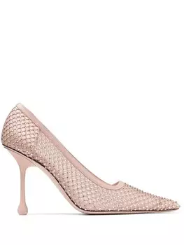 Jimmy Choo атласные туфли Ixia 95, розовый