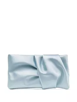 Jimmy Choo атласный клатч Bonny, синий