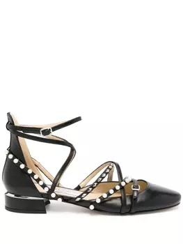 Jimmy Choo балетки Celestia с ремешками, черный