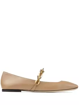 Jimmy Choo балетки Diamond Tilda, нейтральный цвет
