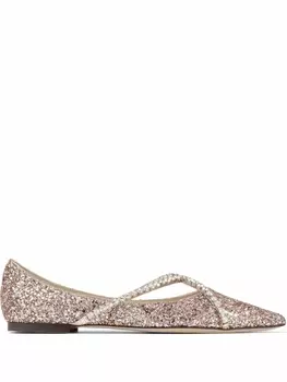 Jimmy Choo балетки Genevi с кристаллами, розовый