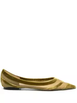 Jimmy Choo балетки Love Flat, зеленый