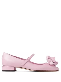 Jimmy Choo балетки Rosa с цветочной аппликацией, розовый