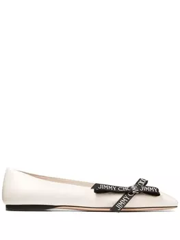 Jimmy Choo балетки Veda с бантом, белый