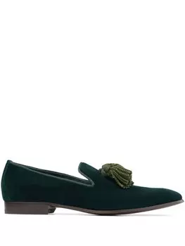 Jimmy Choo бархатные лоферы Foxley, зеленый