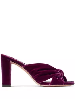 Jimmy Choo бархатные мюли Avenue 85, фиолетовый