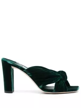 Jimmy Choo бархатные мюли Avenue 85, зеленый