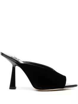 Jimmy Choo бархатные мюли Maryanne 100, черный