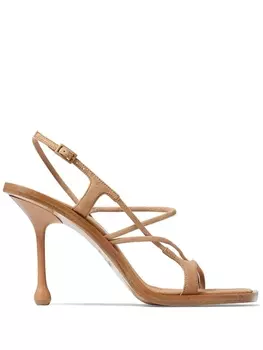 Jimmy Choo босоножки Amos 95, коричневый
